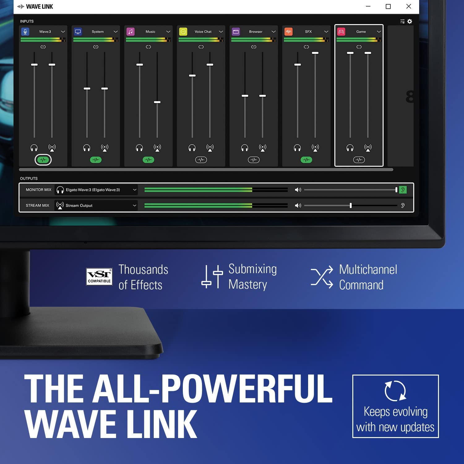 Elgato Wave:3 - Premium Studio Quality USB Condenser Microphone for Streaming, Podcast, Gaming and Home Office, Free Mixer Softw